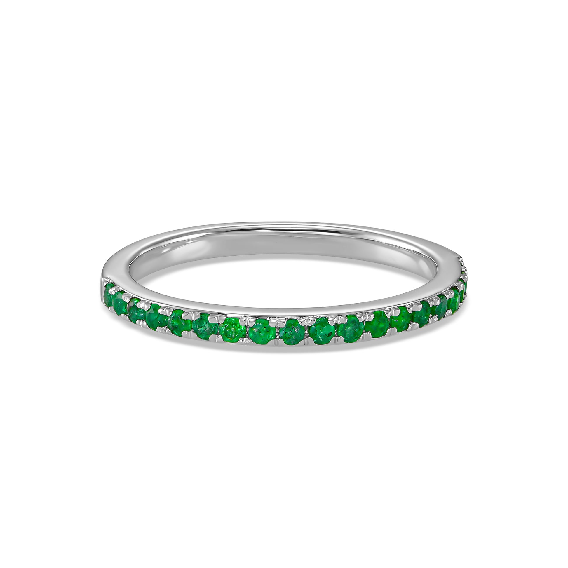 Green Emerald Eternity Ring