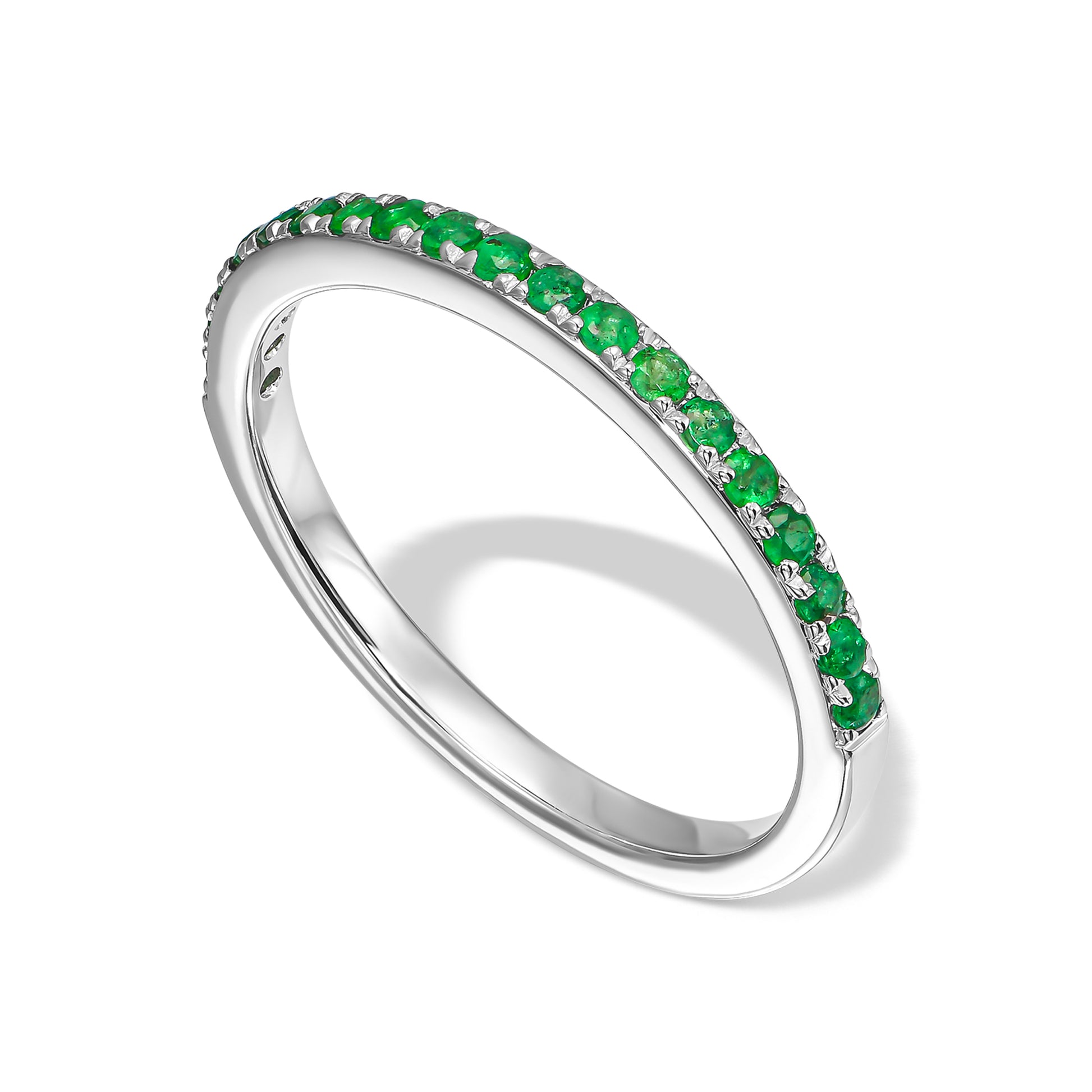 Green Emerald Eternity Ring