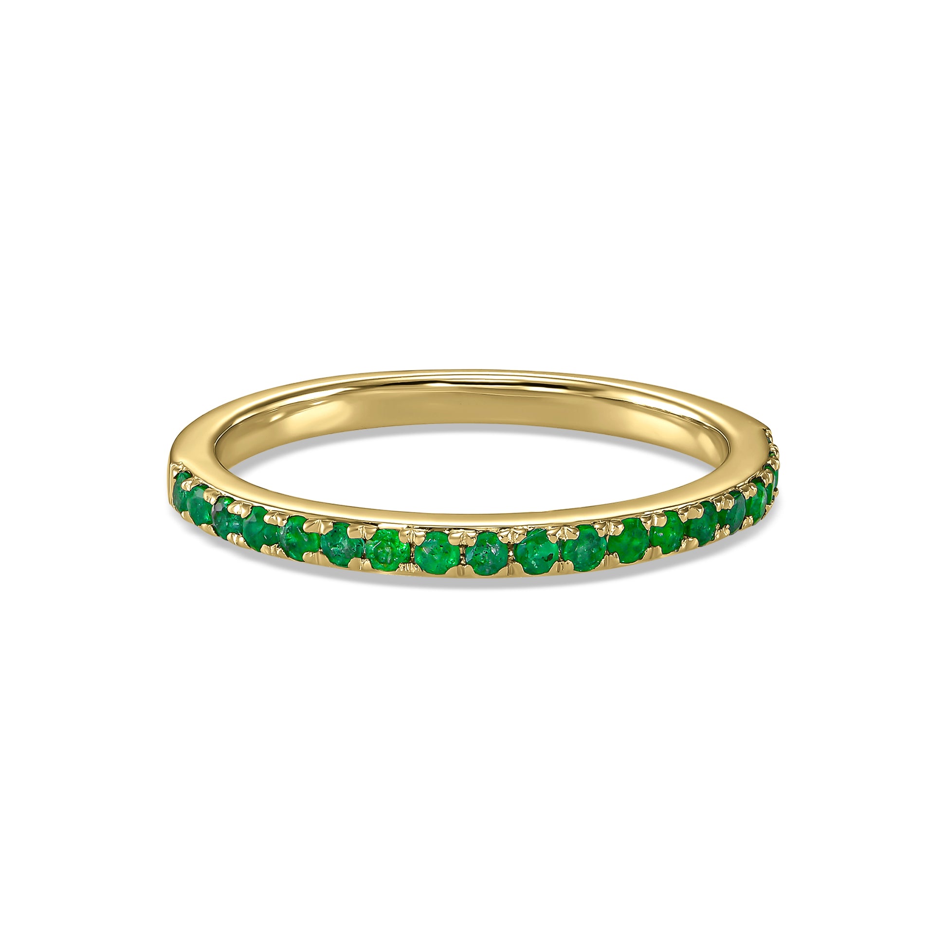 Green Emerald Eternity Ring