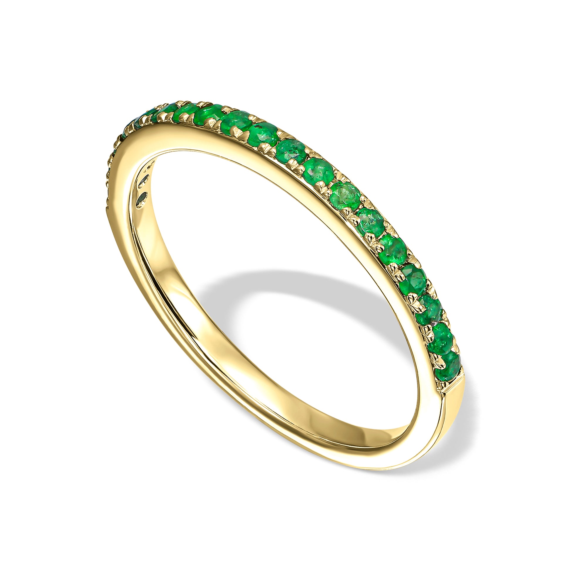 Green Emerald Eternity Ring