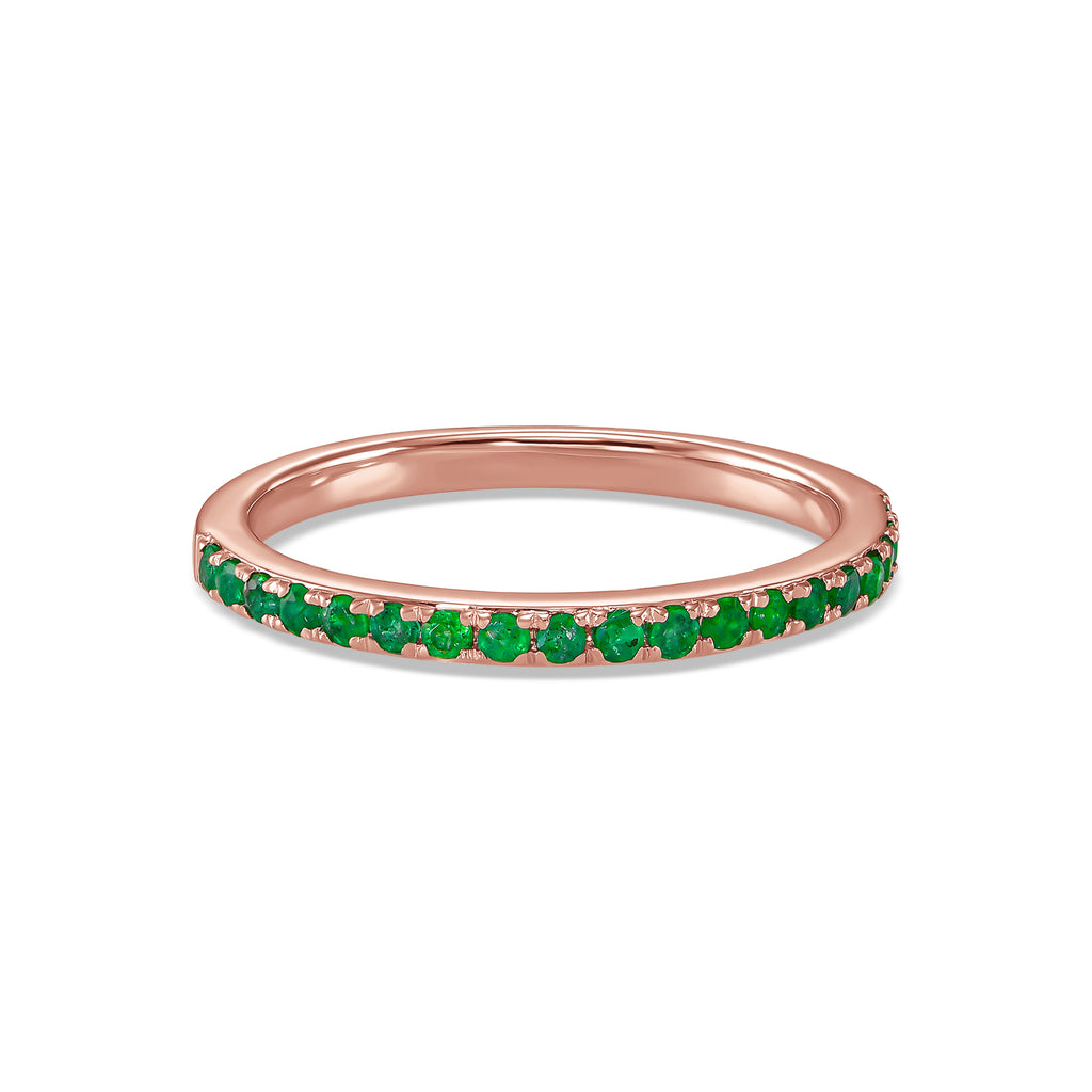 Green Emerald Eternity Ring