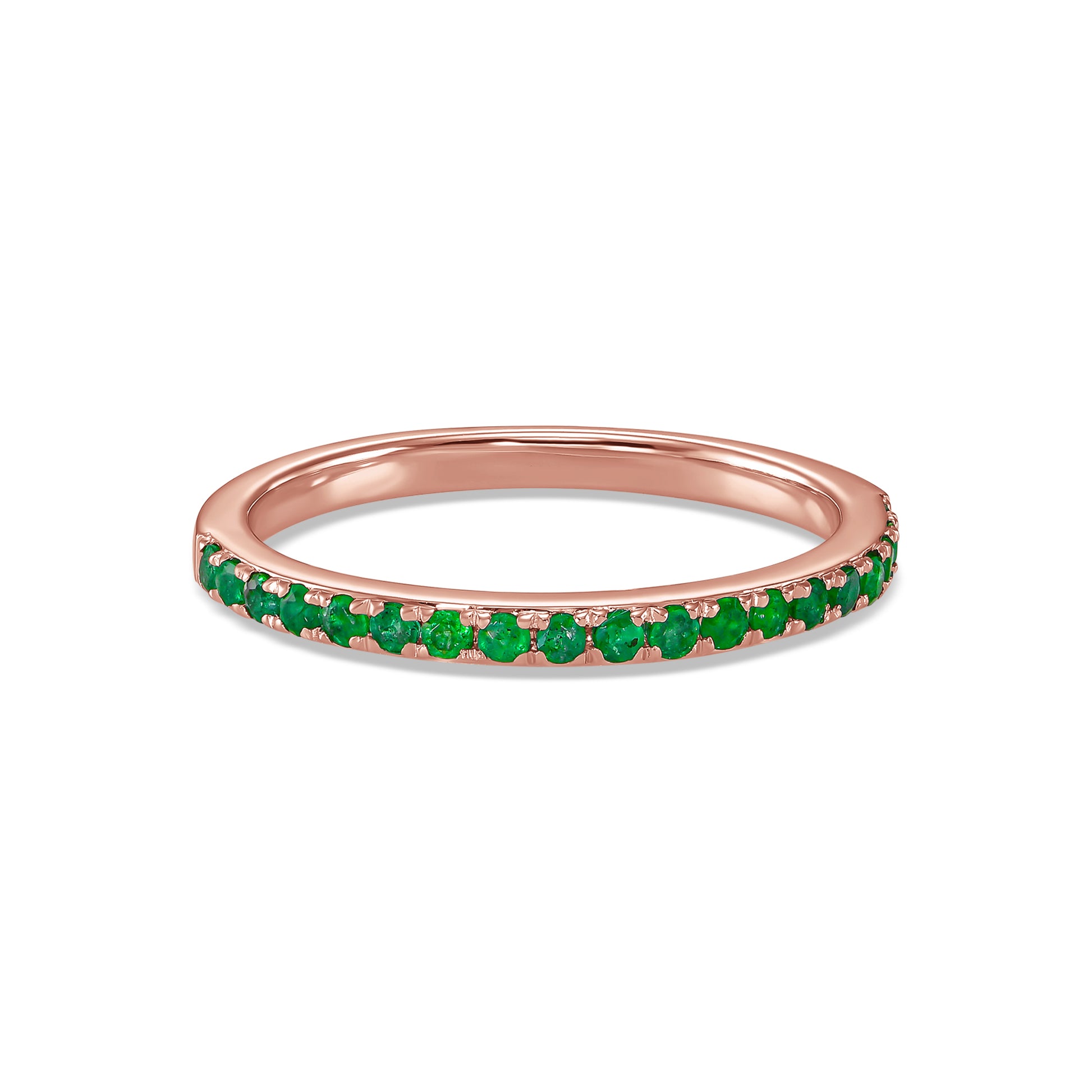 Green Emerald Eternity Ring