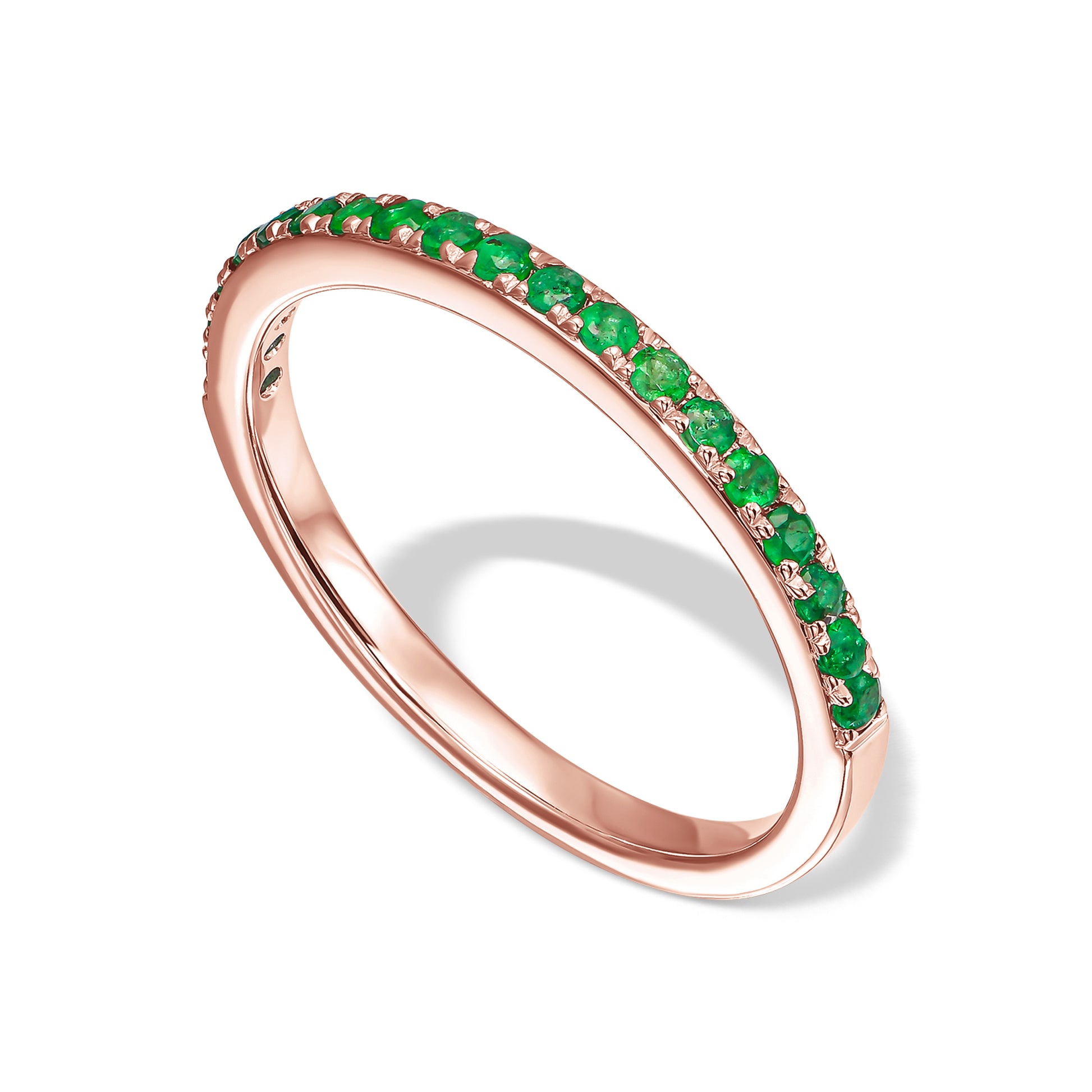 Green Emerald Eternity Ring