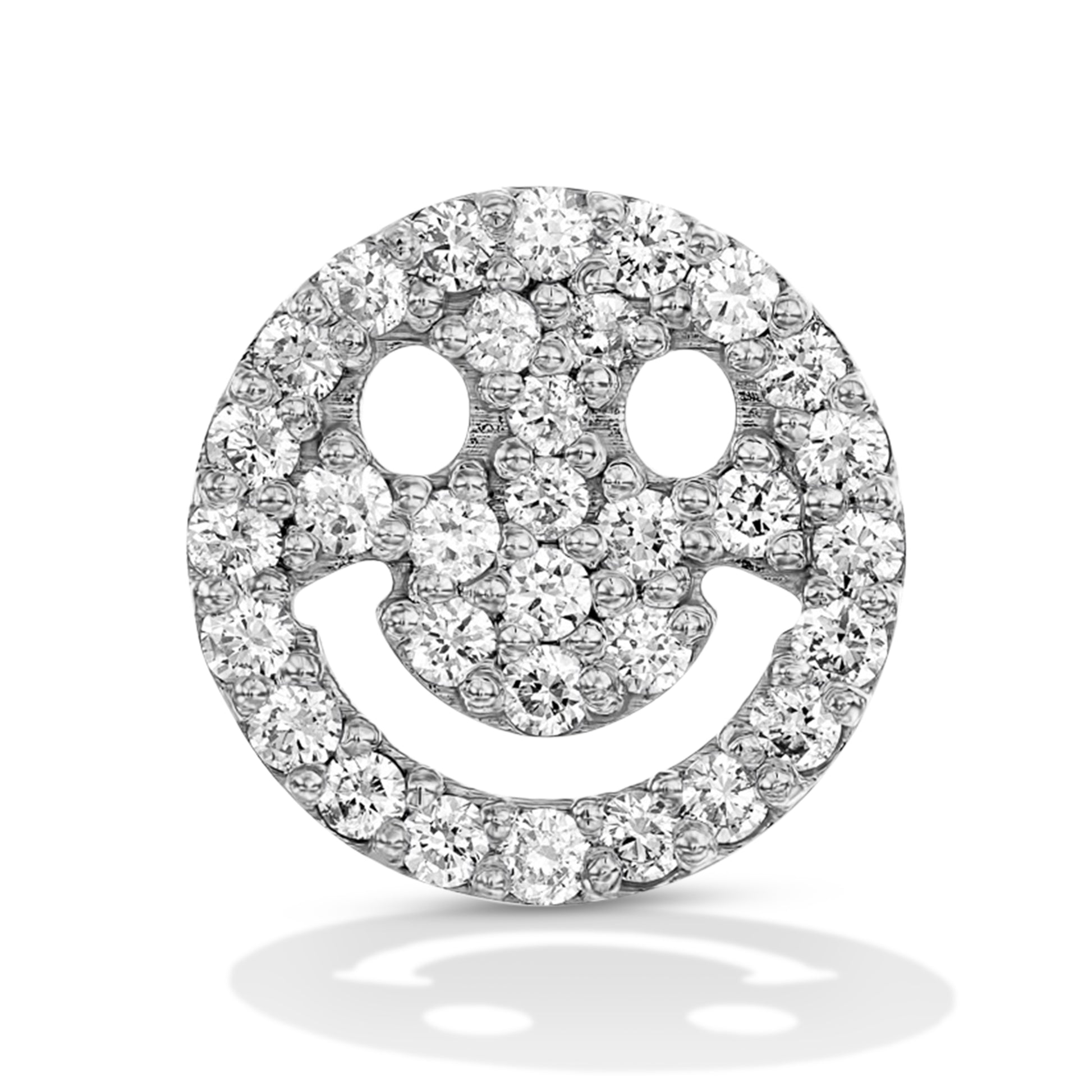 Gold & Diamond Smiley Stud Earrings