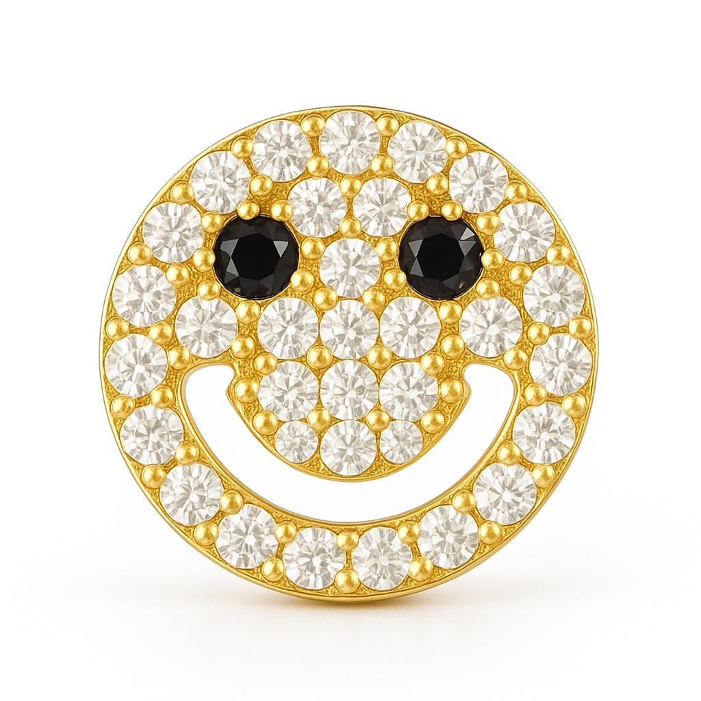 Black & White Diamond Smiley Eyed Earrings