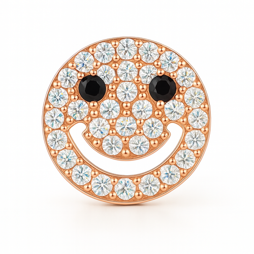Black & White Diamond Smiley Eyed Earrings