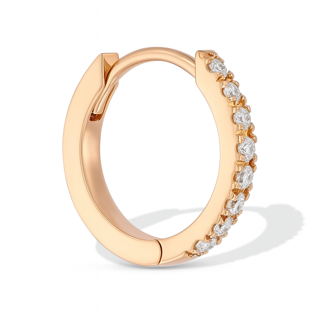Diamond Huggie Earrings