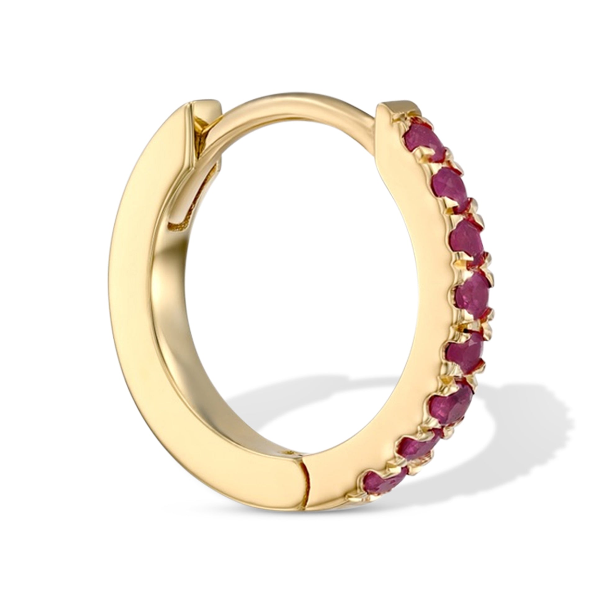 Ruby Huggie Earrings