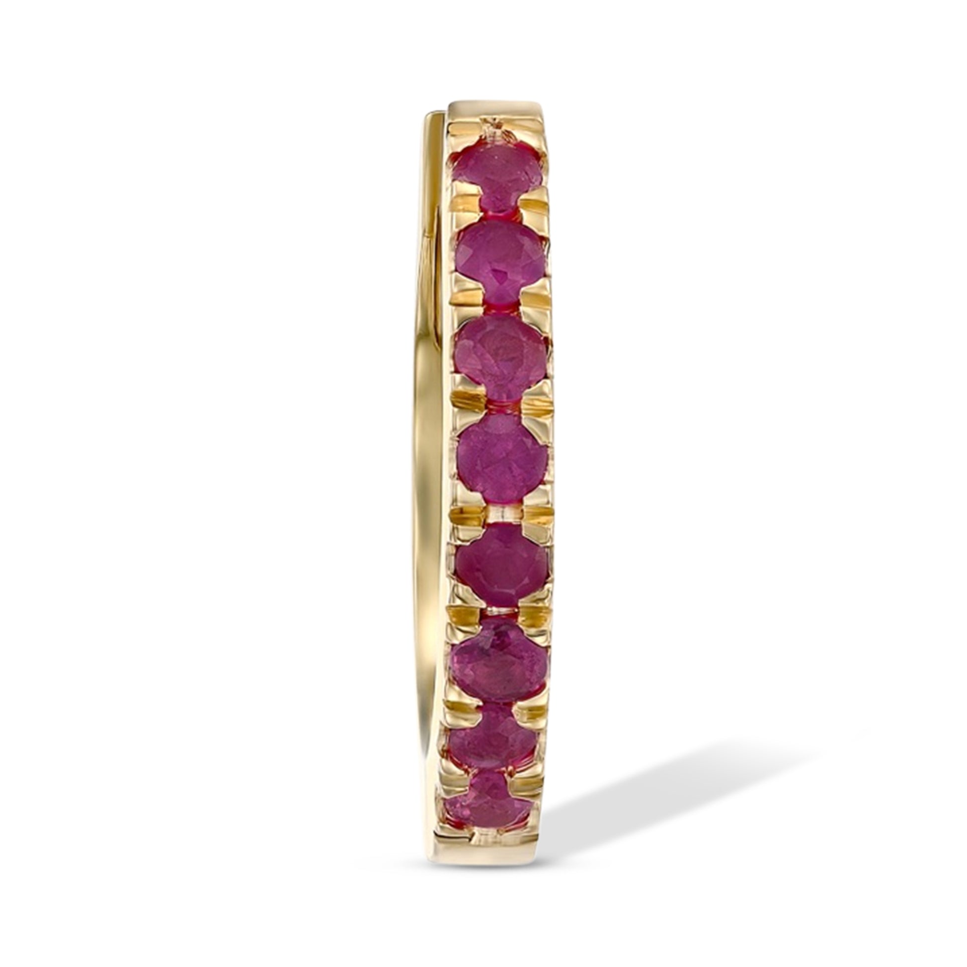Ruby Huggie Earrings