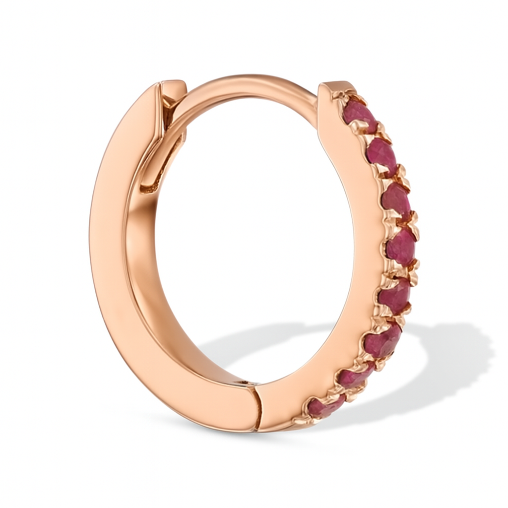 Ruby Huggie Earrings