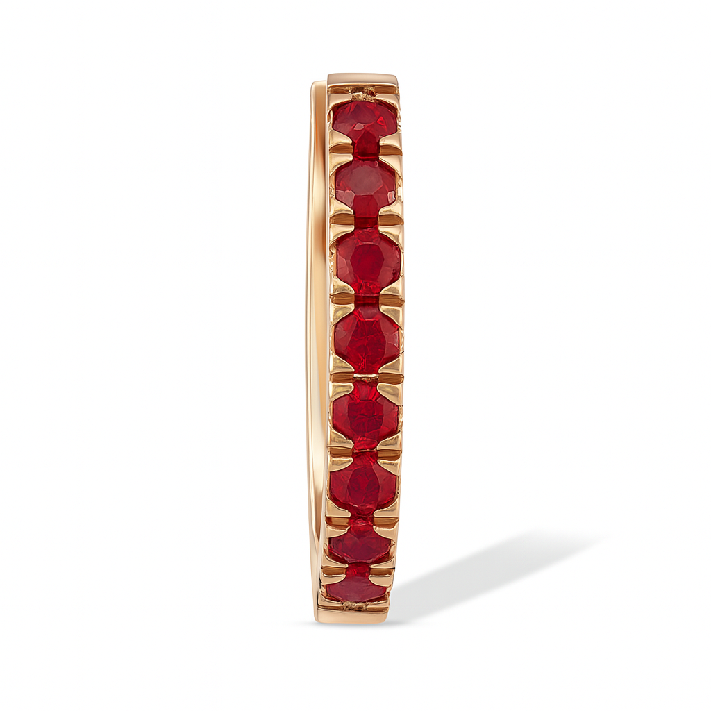 Ruby Huggie Earrings
