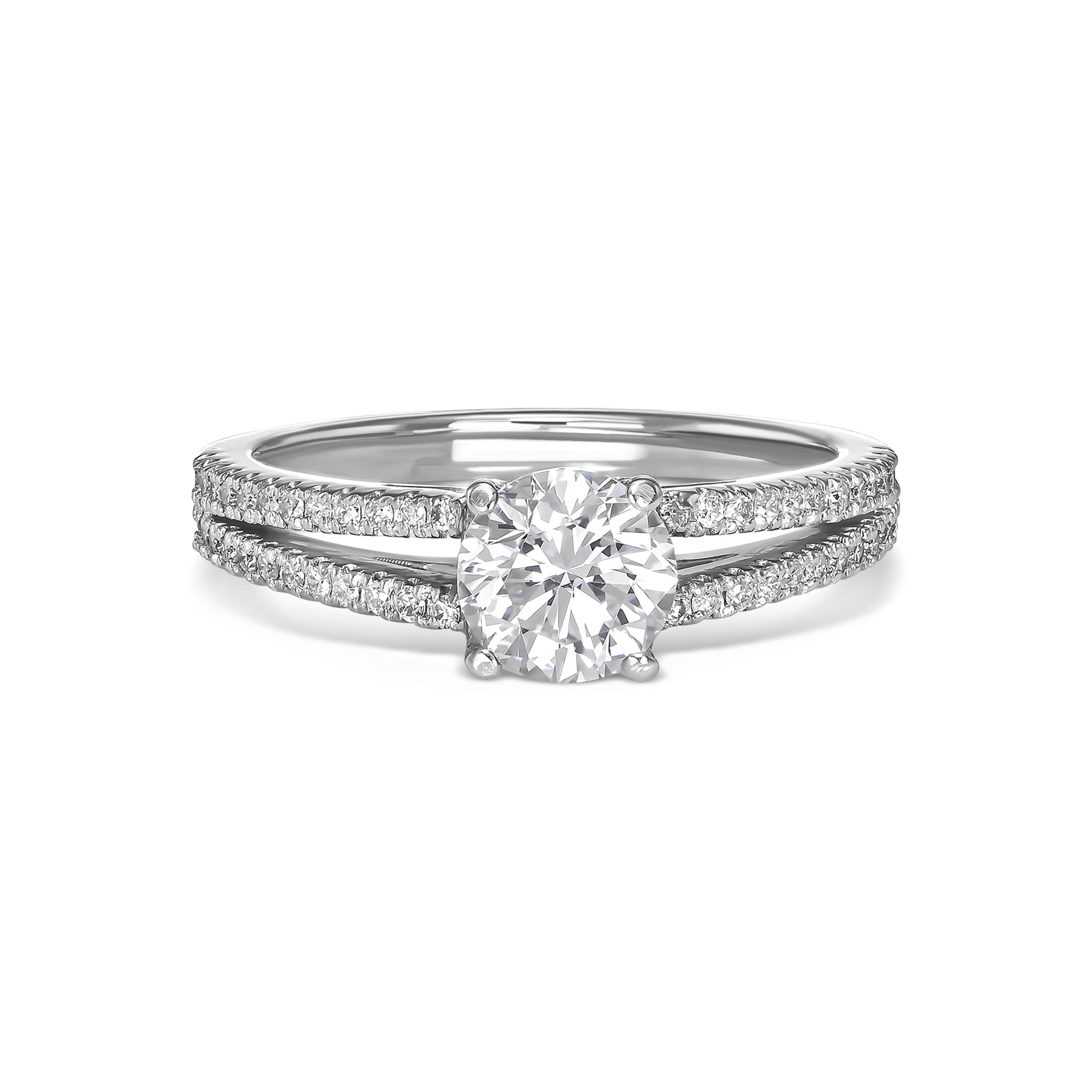 Split Shank Diamond Ring