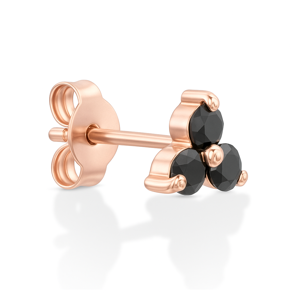 Black Diamond Trio Earrings