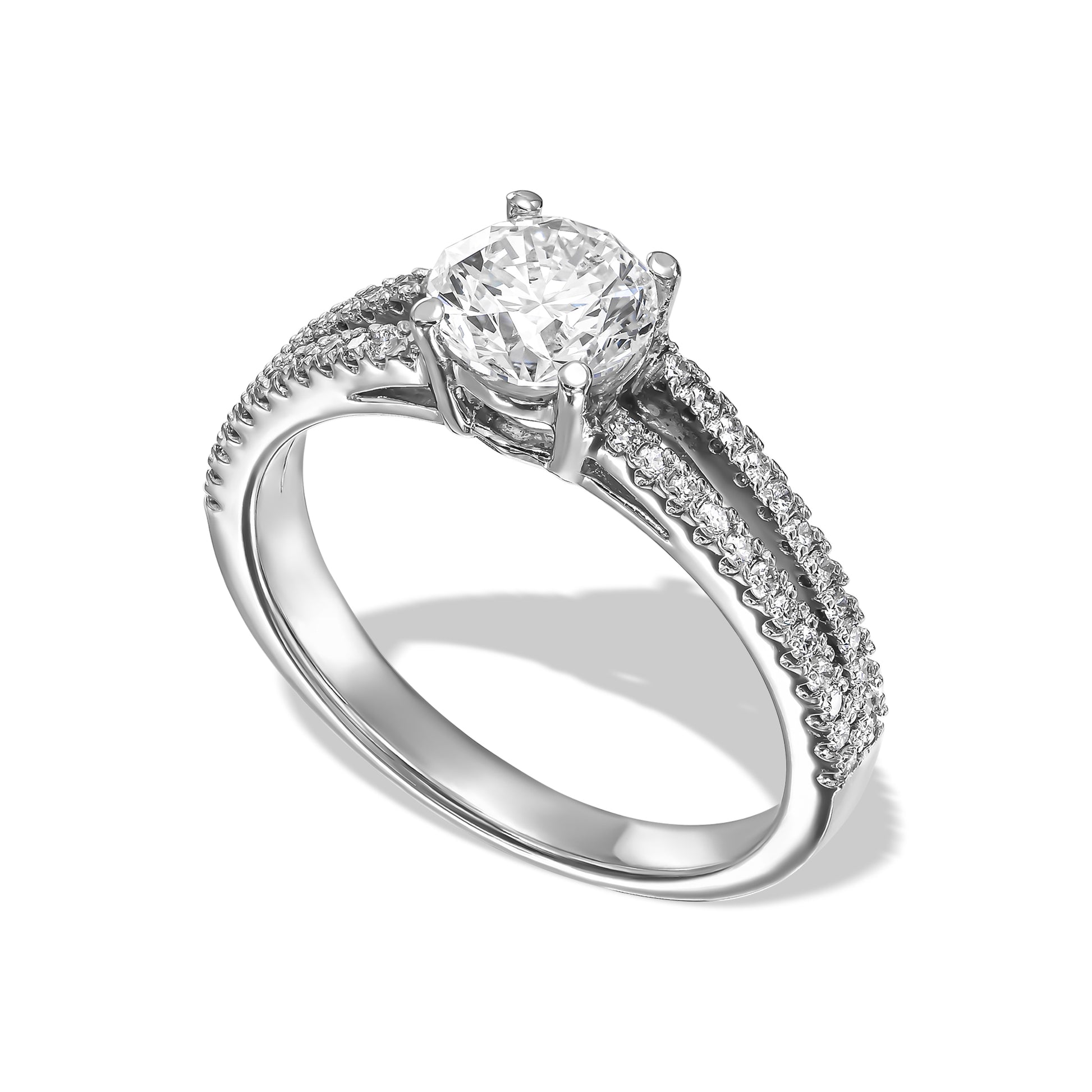 Split Shank Diamond Ring