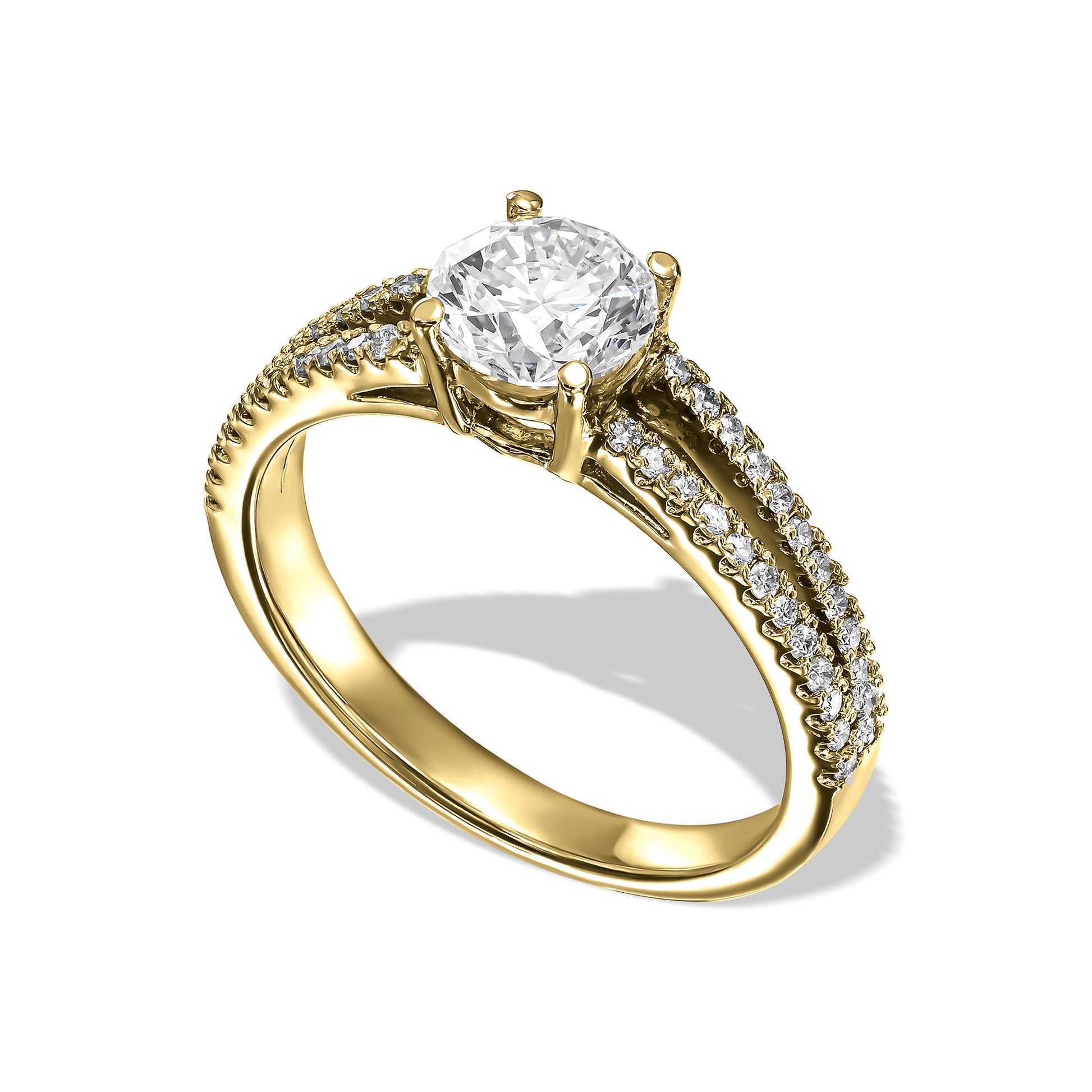 Split Shank Diamond Ring