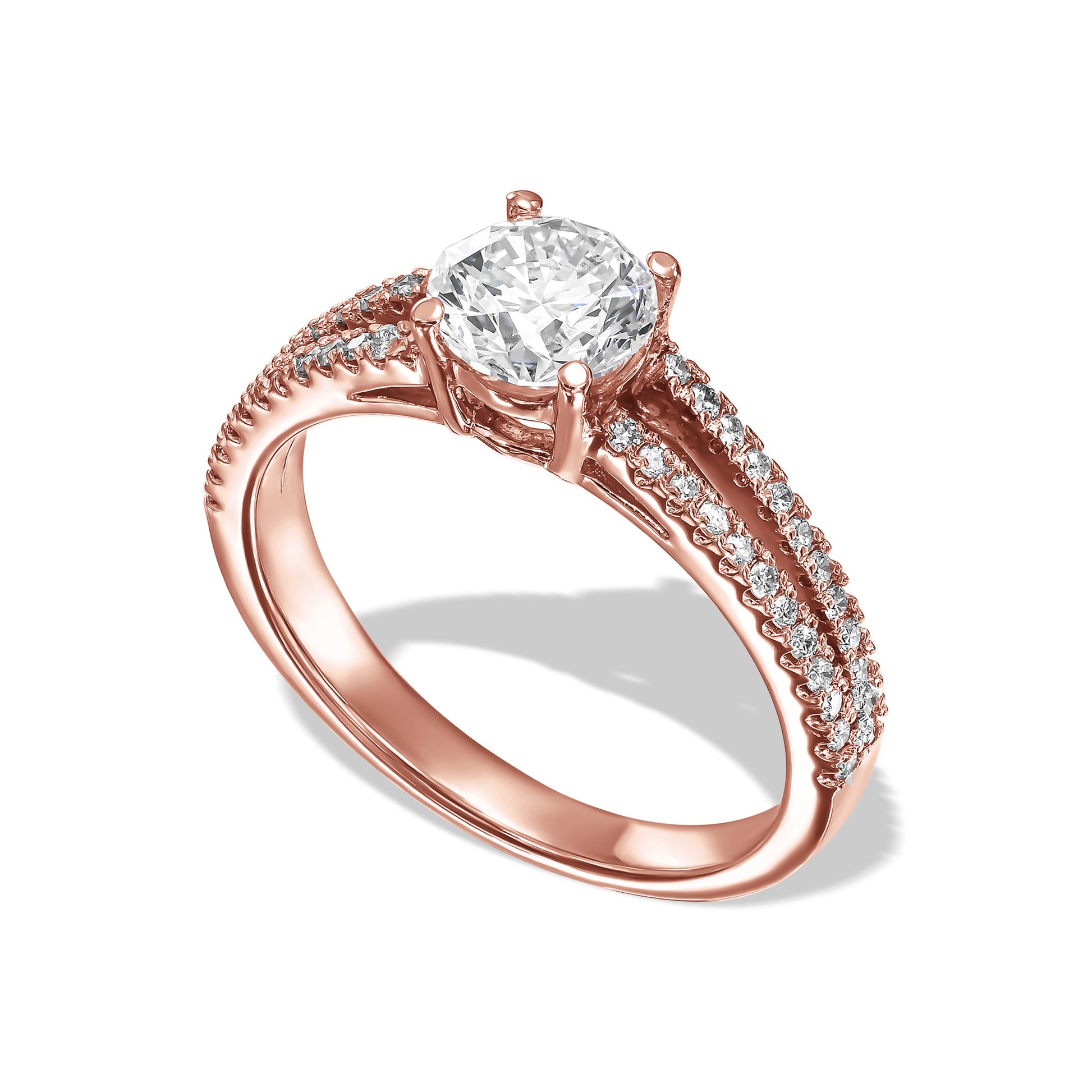 Split Shank Diamond Ring