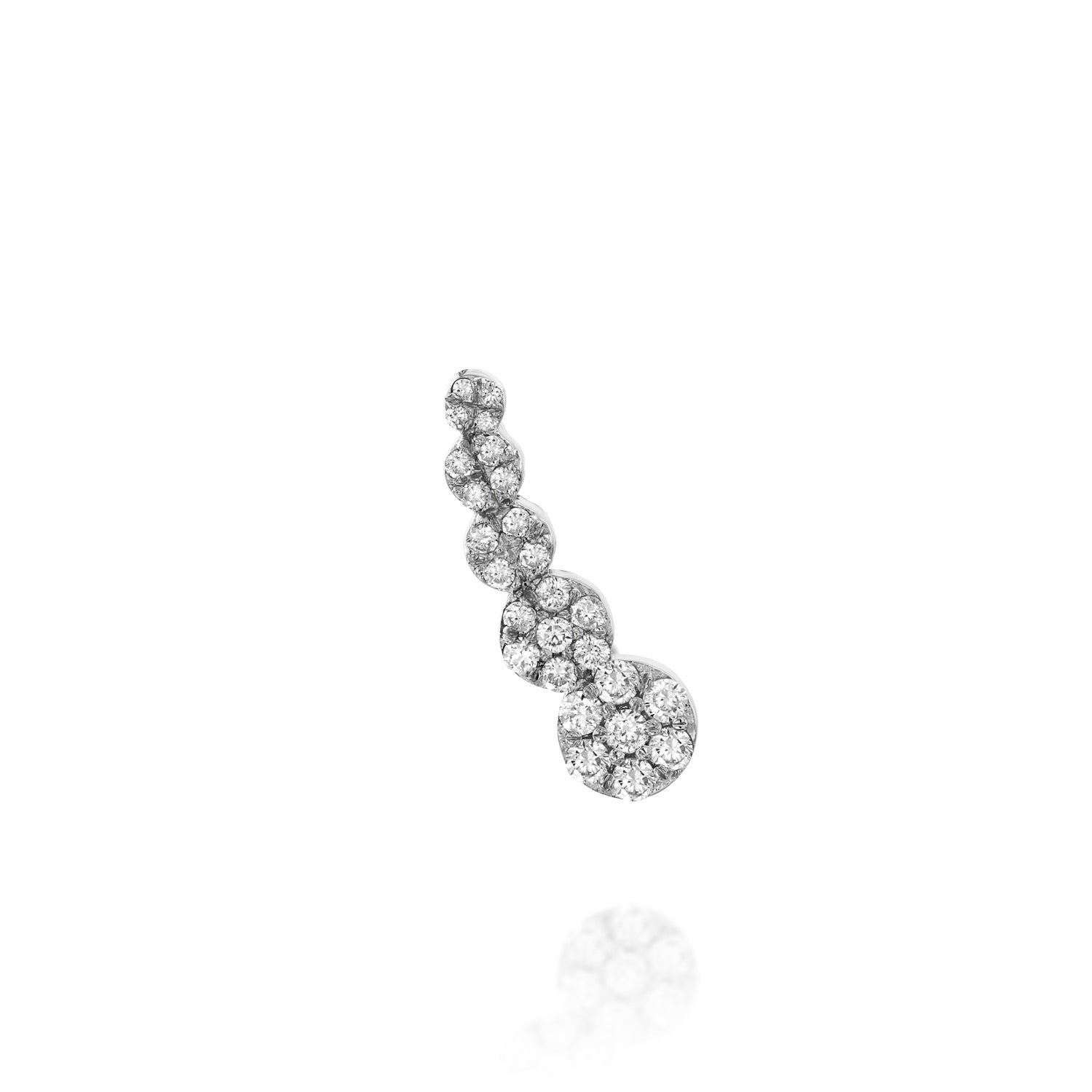 Diamond Circle Ear Climber Earrings