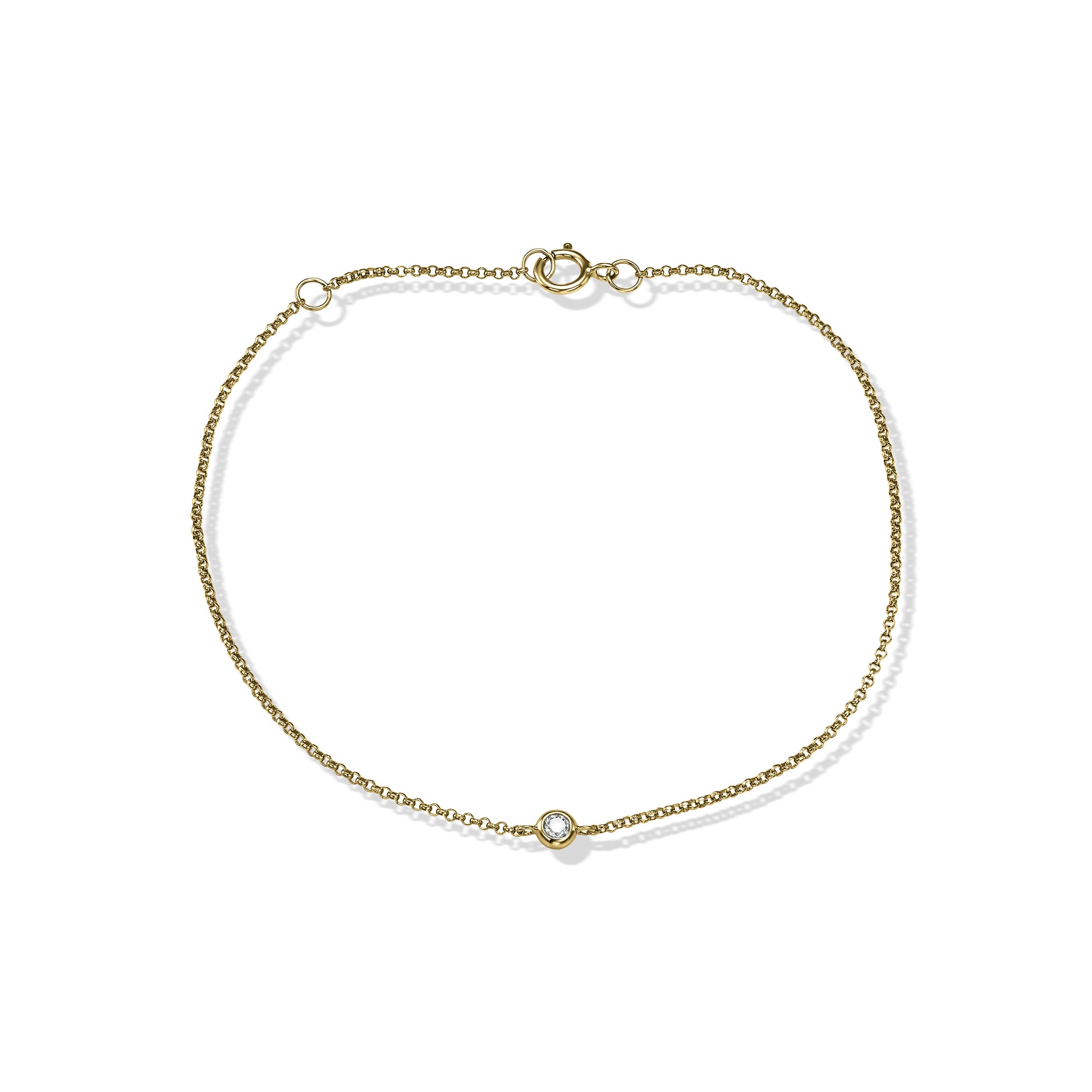 Tube Set Diamond Solitaire Bracelet (0.04ct)