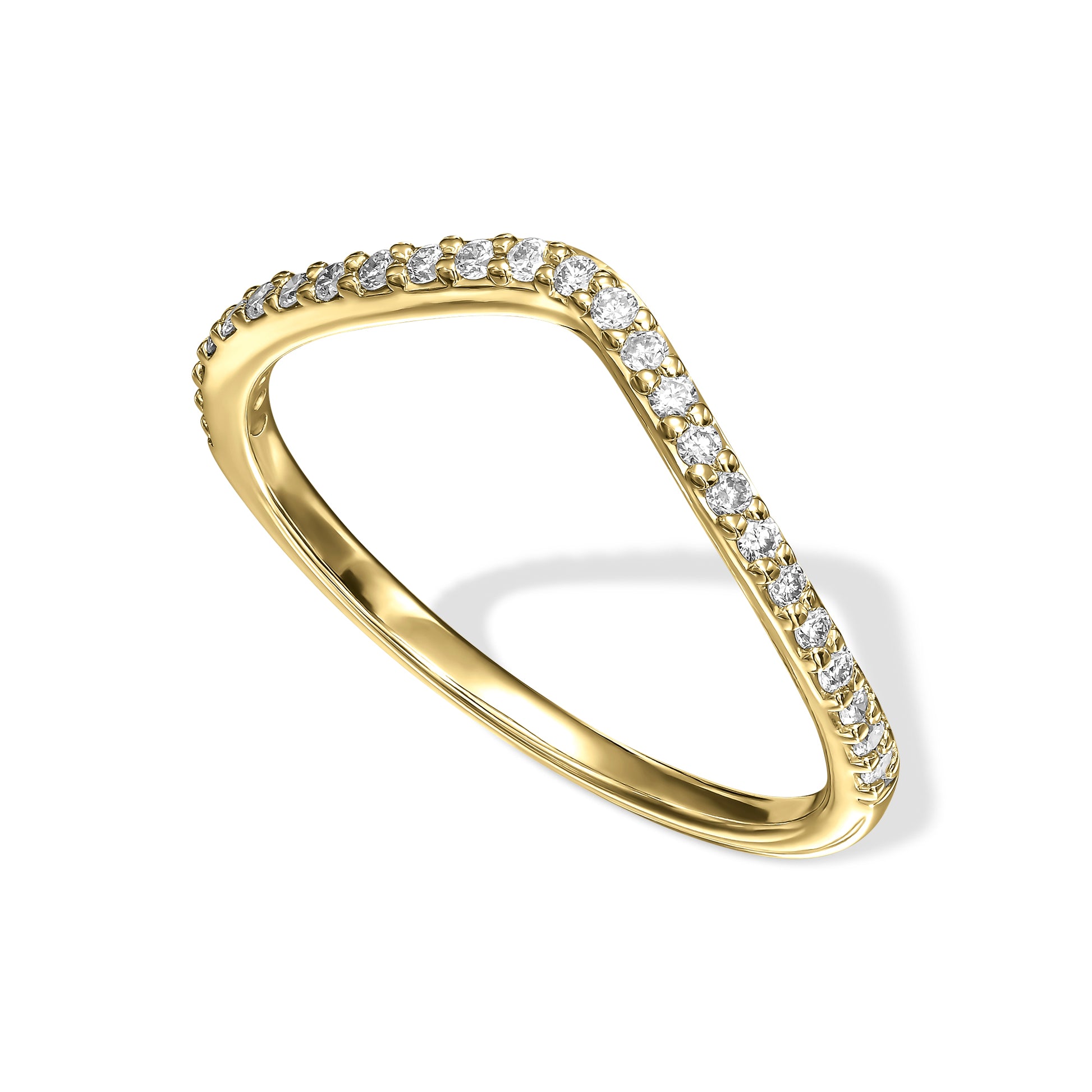 Curved Shank Diamond Eternity Ring