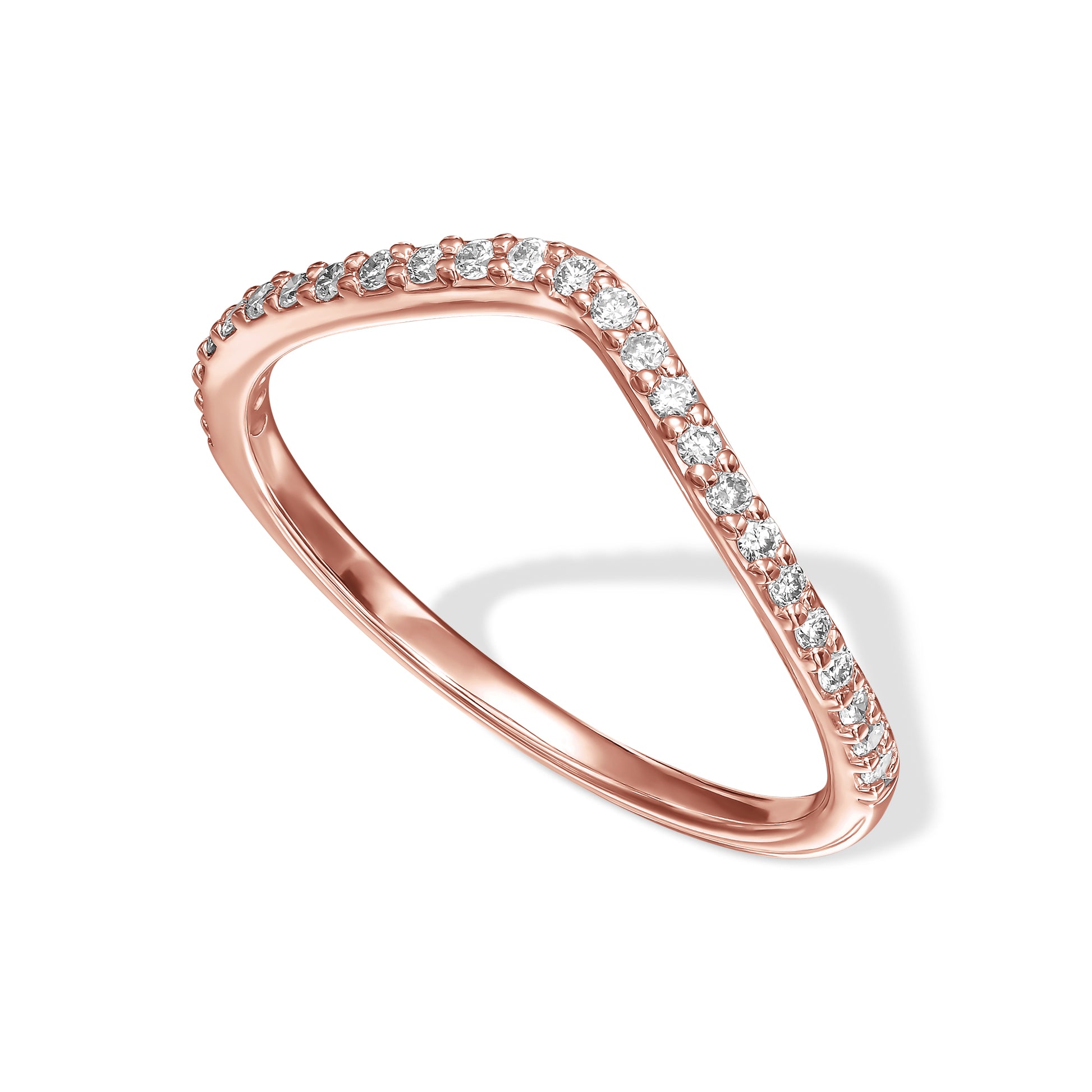 Curved Shank Diamond Eternity Ring