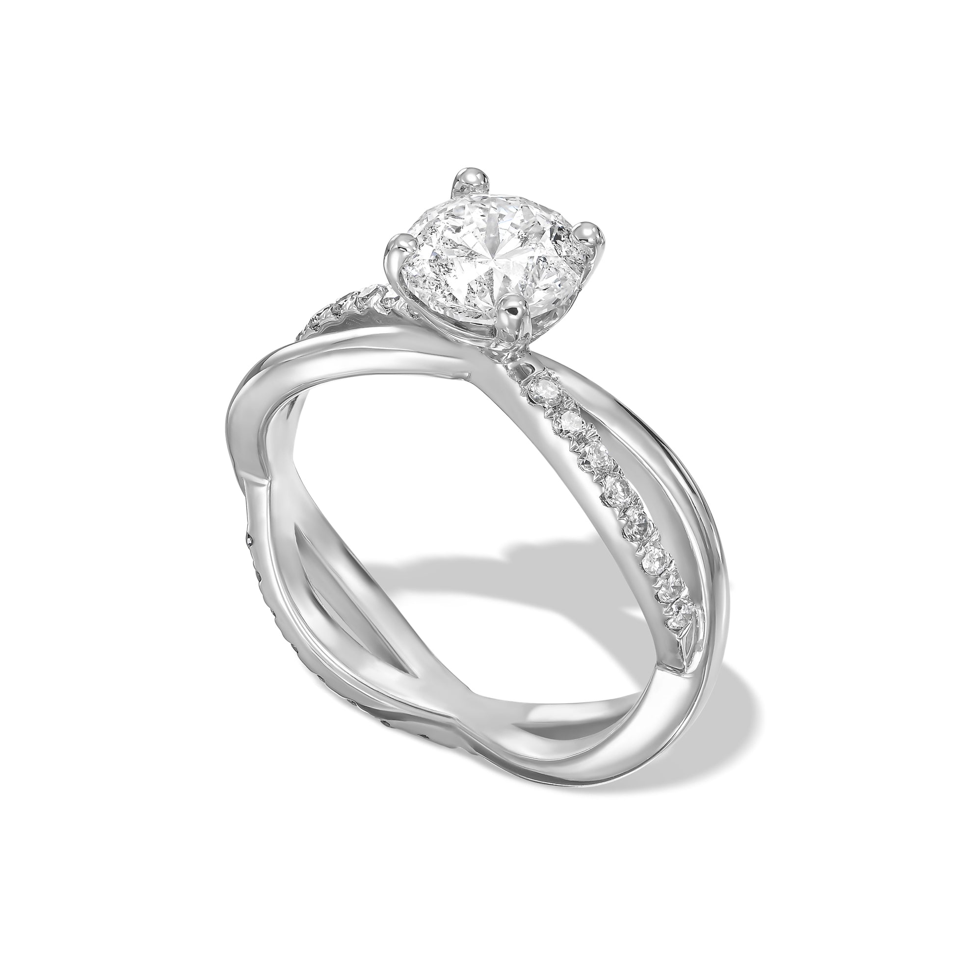 Infinity Shank Diamond Ring