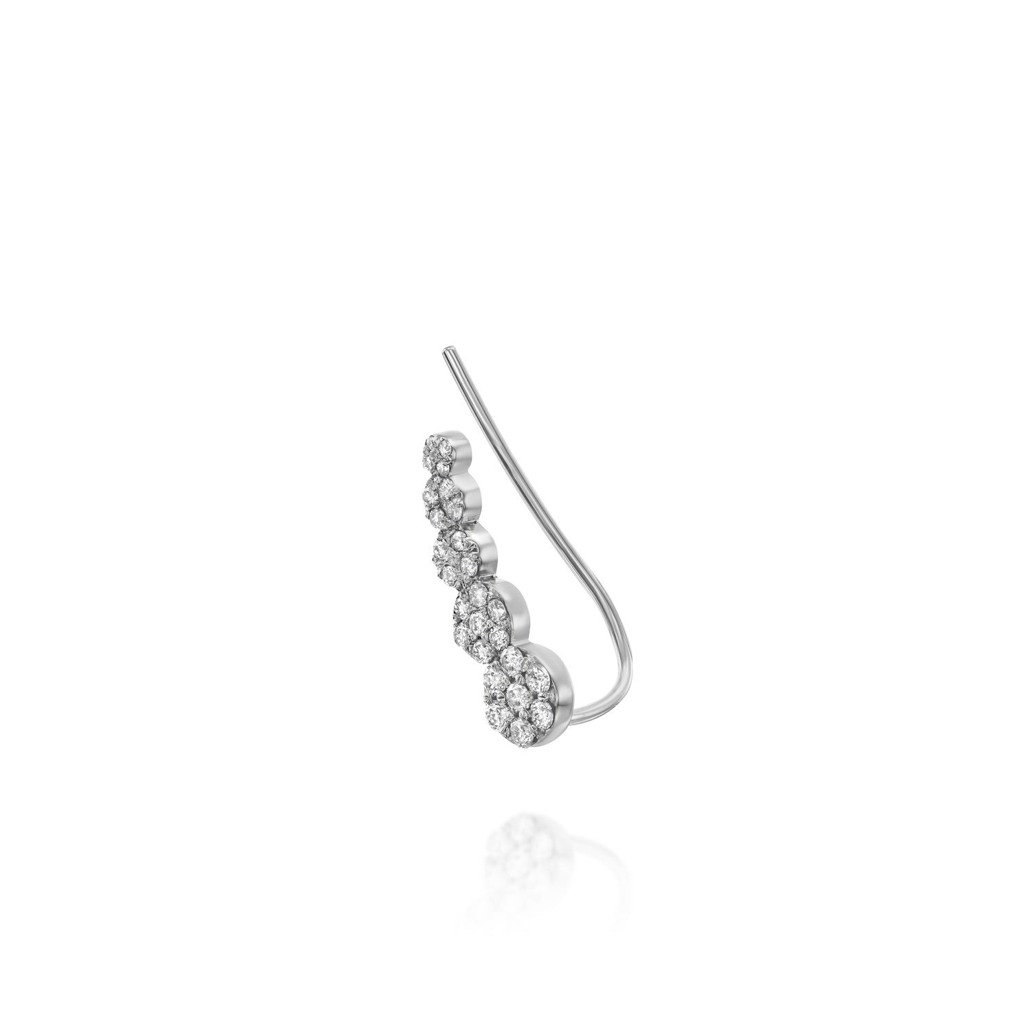 Diamond Circle Ear Climber Earrings
