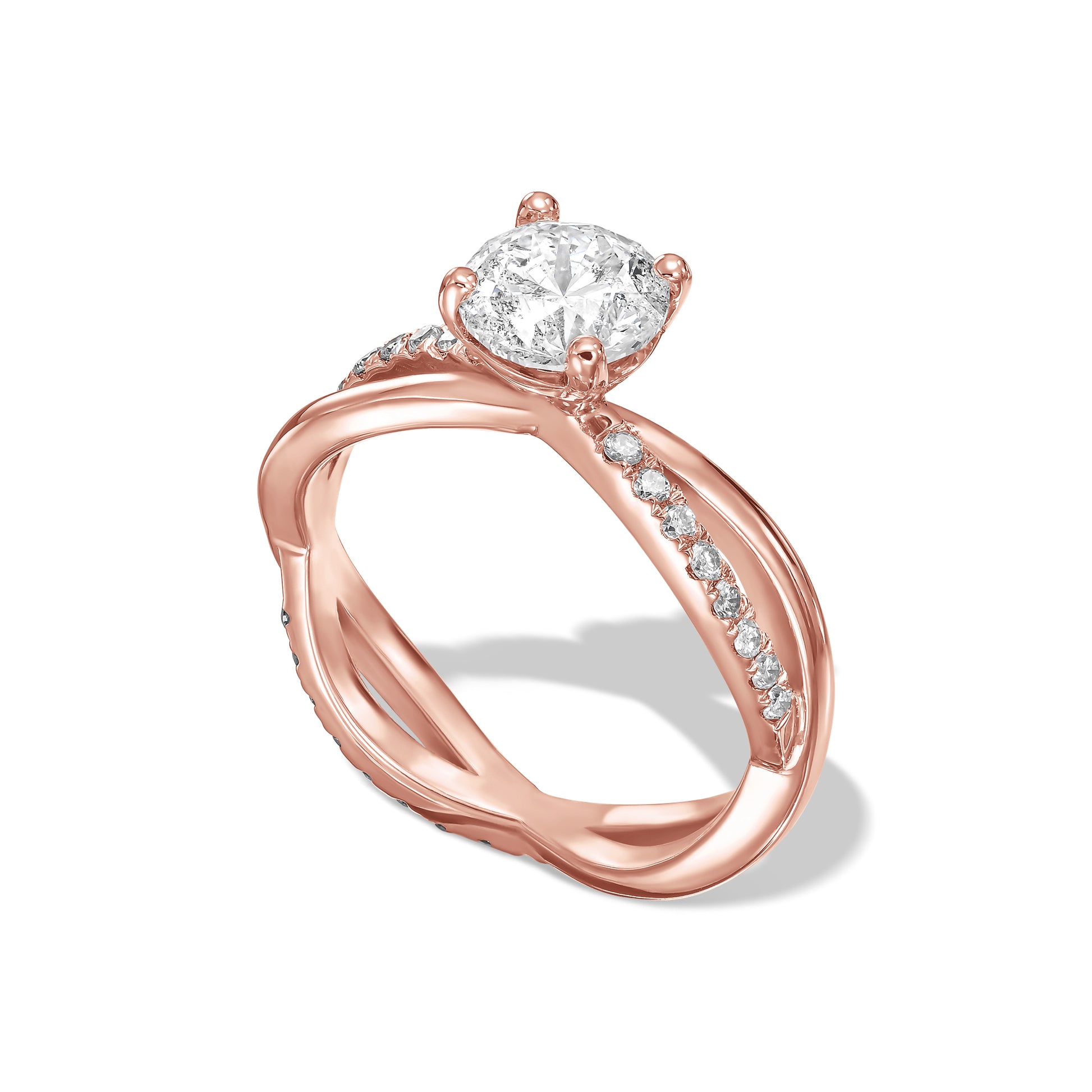 Infinity Shank Diamond Ring