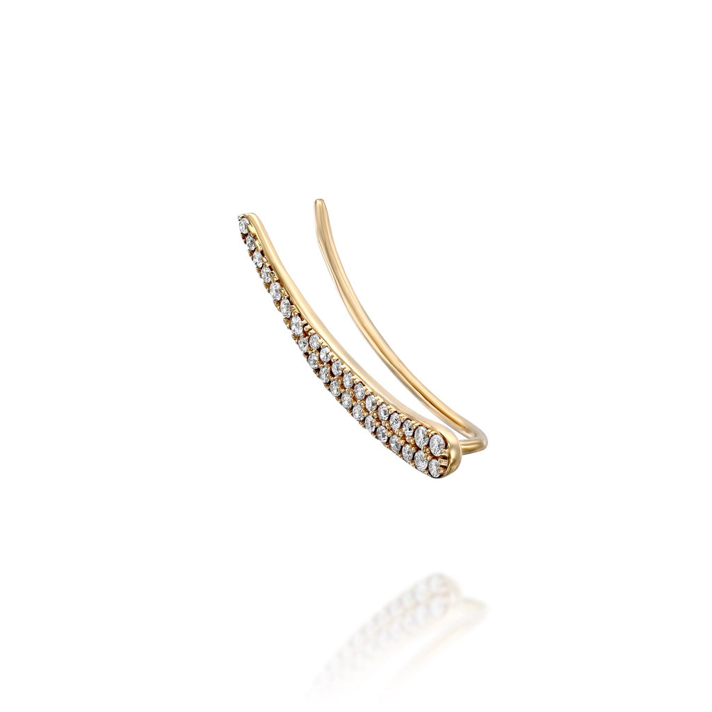 Diamond Ear Climber Earrings