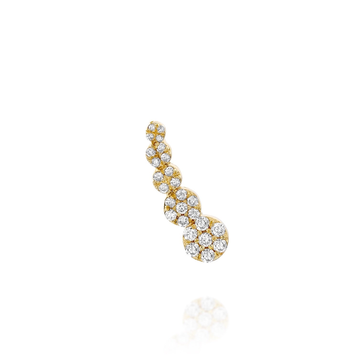 Diamond Circle Ear Climber Earrings