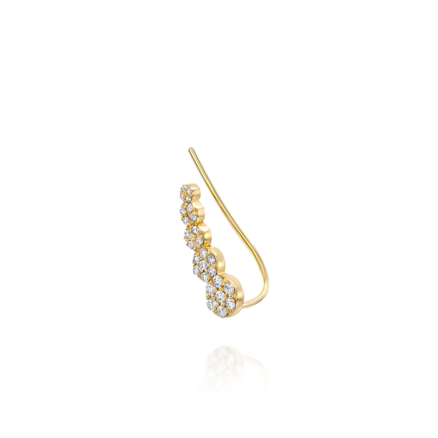Diamond Circle Ear Climber Earrings