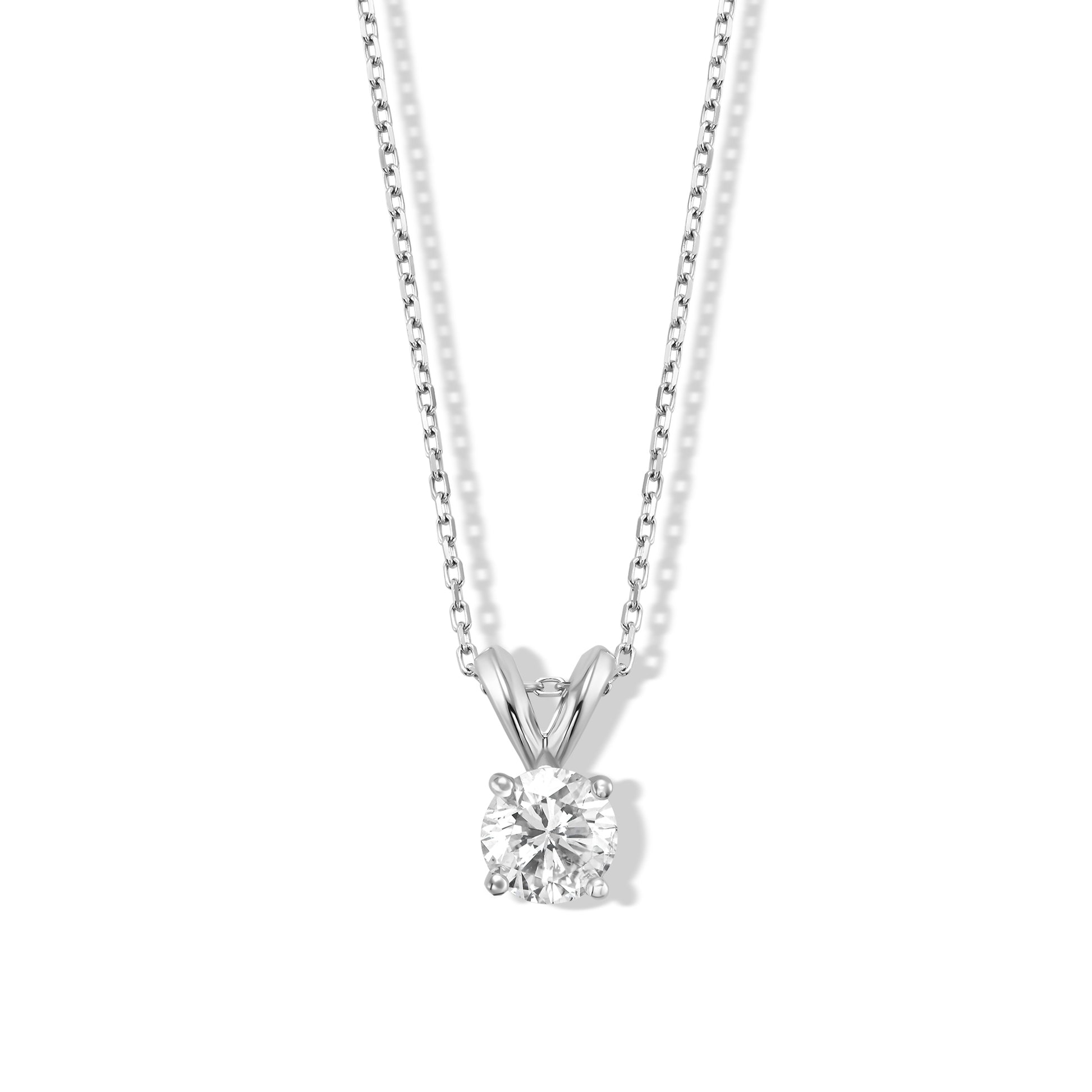 Sliding Solitaire Diamond Necklace